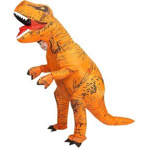KIDS Inflatable Dinosaur Costume Funny Blow-Up T-rex Cosplay Suit